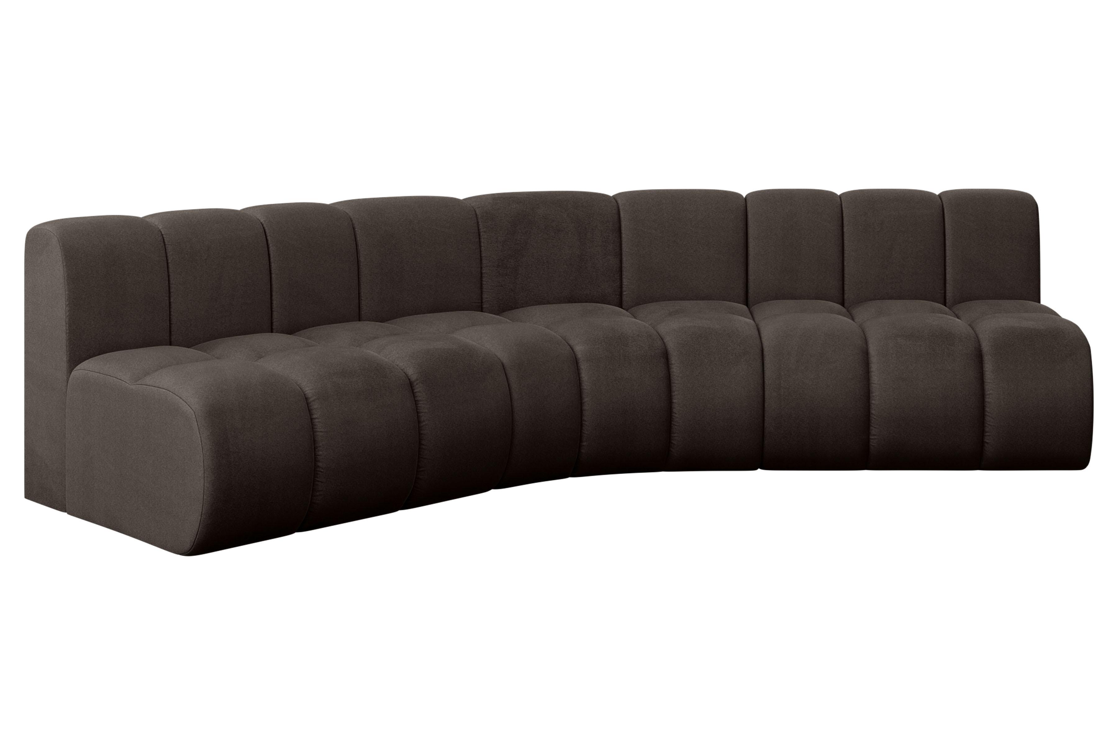 ECKSOFA modulares Sofa Montra-L1 - 290x174x70 cm Braun - Braun, Holzwerkstoff/Textil (290/174cm) - ALTDECOR
