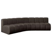 ECKSOFA modulares Sofa Montra-L1 - 290x174x70 cm Braun - Braun, Holzwerkstoff/Textil (290/174cm) - ALTDECOR