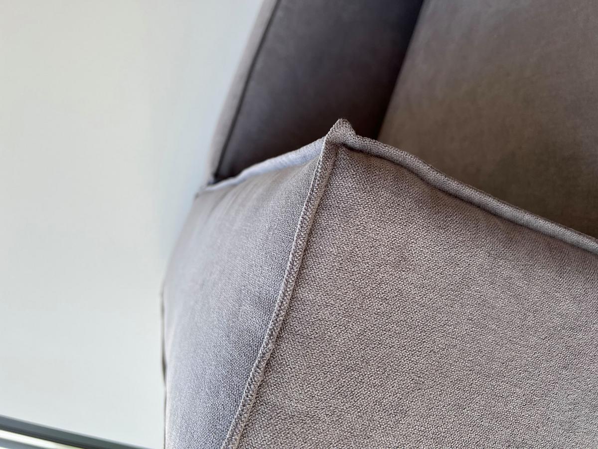 2-SITZER-SOFA Zenith Grau Luxusmicrofaser - Schwarz/Grau, Holz/Kunststoff (196/64/92cm) - S-Style Möbel