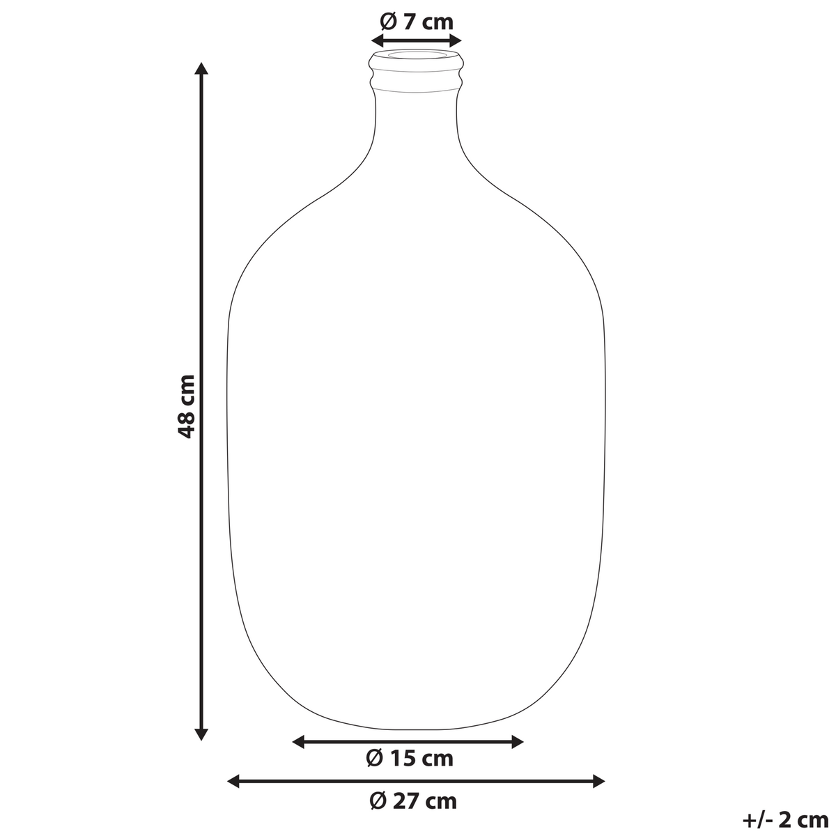 DEKOVASE Glas blau Samosa - Blau, Glas (48cm) - Beliani