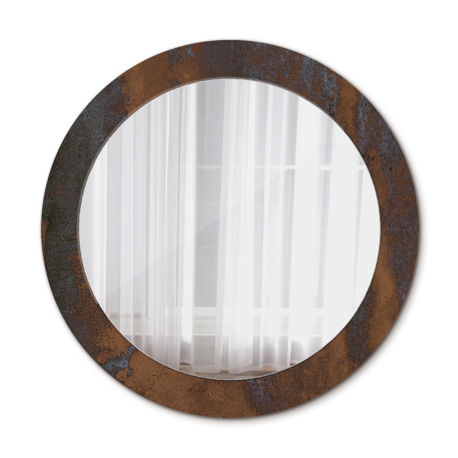SPIEGEL Ø70 cm Rund mit Aufdruck - Braun, Glas (70/70/0.4cm) - TULUP