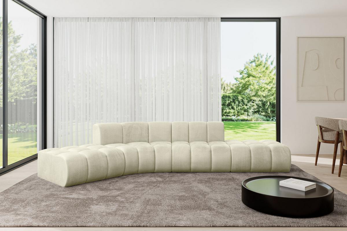 ECKSOFA modulares Sofa Solven-L1 - 380x174x70 cm Beige - Beige, Holzwerkstoff/Textil (380/174cm) - ALTDECOR