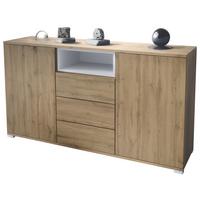 SIDEBOARD Skadu Weiß matt - Weiß, Holzwerkstoff (138.5/75.5/35cm) - Vladon