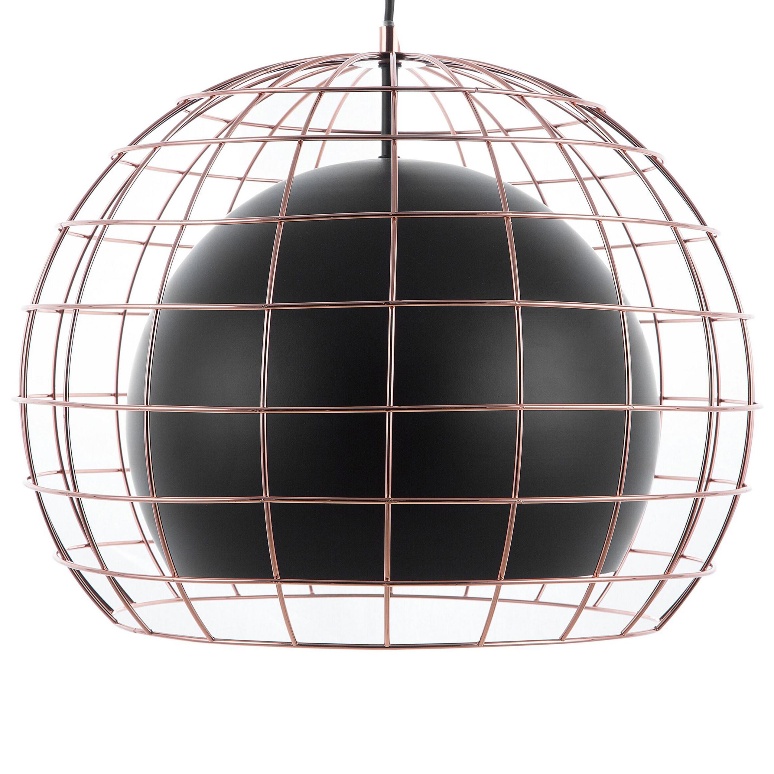 HÄNGELEUCHTE Liri 38/38/128 cm - Schwarz, Metall (38/31/128cm) - Beliani