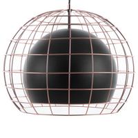 HÄNGELEUCHTE Liri 38/38/128 cm - Schwarz, Metall (38/31/128cm) - Beliani