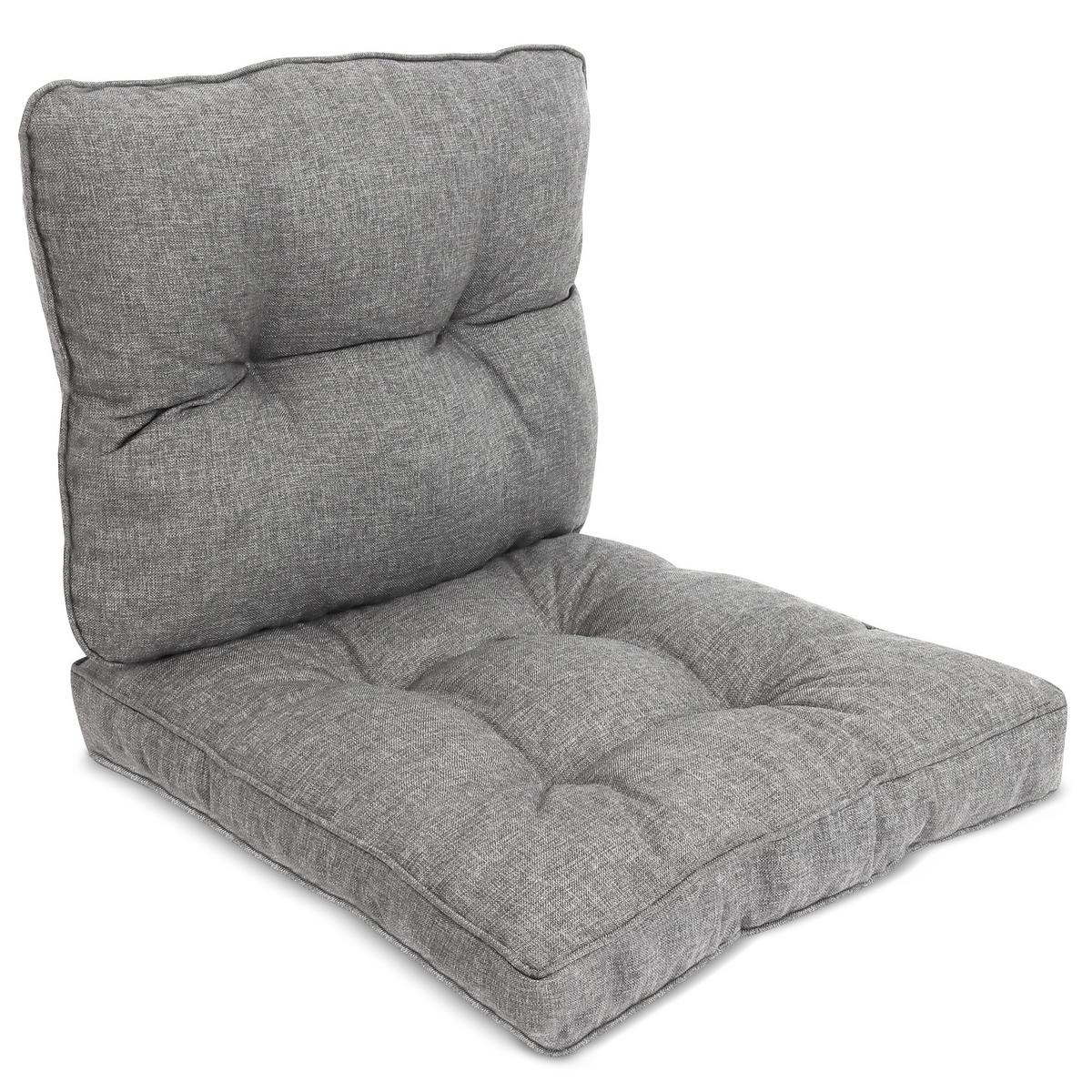 LOUNGEKISSEN Beauflair Outdoor Sitz 50/50/10cm Hellgrau - Hellgrau, Textil (50/10/50cm) - Beautissu 