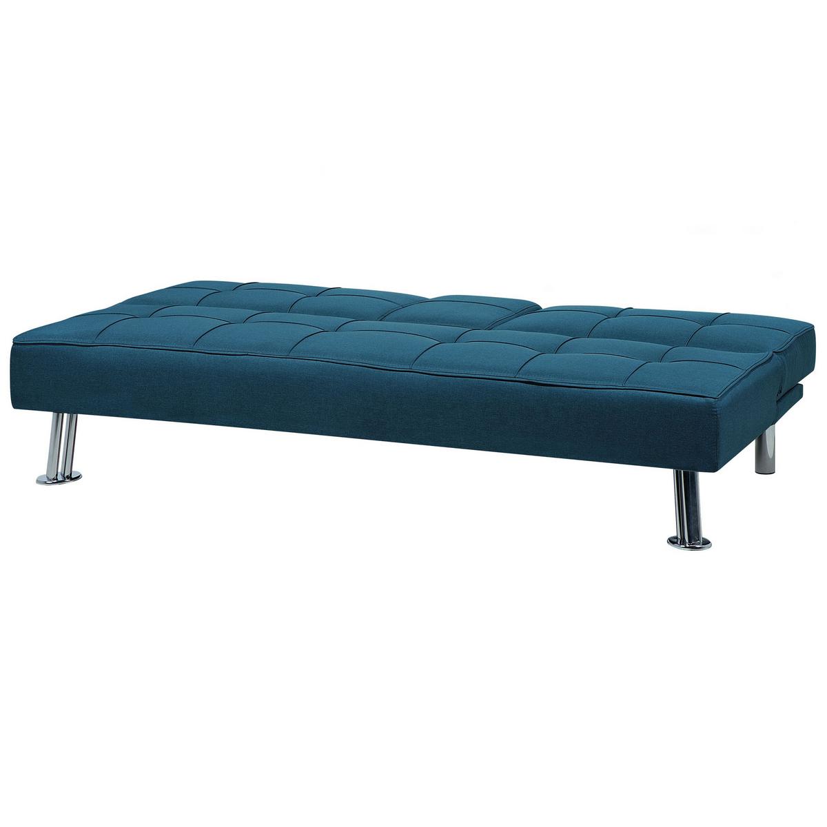 3-SITZER-SCHLAFSOFA Polyester Blau Roxen - Blau, Textil (168/77/81cm) - Beliani