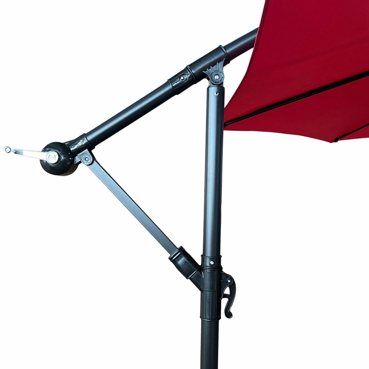 GARTENSCHIRM Rot 300/245/300 - Rot, Textil/Metall (300/300cm) - RAUMHIRSCH FURNITURE