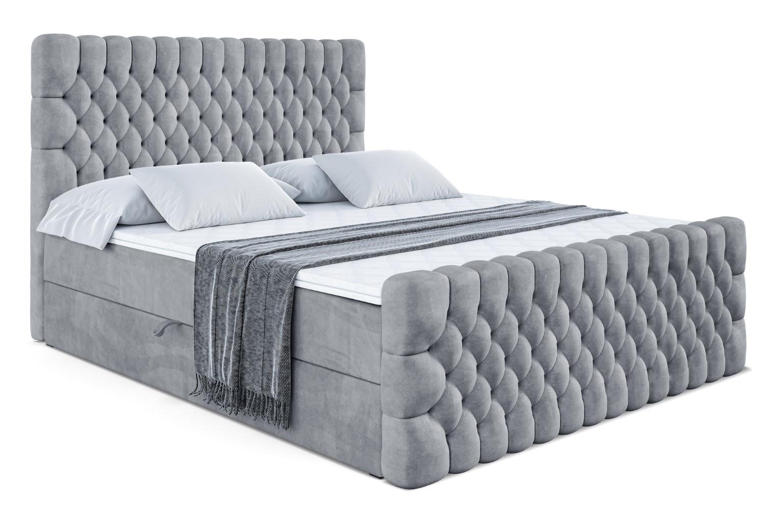 BOXBETT SERENE-Z - 160 x 200 - H3 - Grau - Grau, Holzwerkstoff (160/200cm) - ALTDECOR