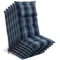 HOCHLEHNER Highlux HL 120x52x7cm Blau-Weiß-Kariert (6tlg) - Blau, Textil (52/120cm) - Beautissu 