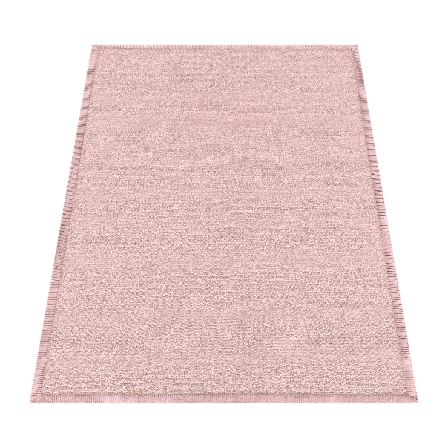KURZFLORTEPPICH Waschbar, einfarbig, aus Polyester, Rosa, 200 x 280 cm - Rosa, Textil (200/280cm) - KADIMA DESIGN