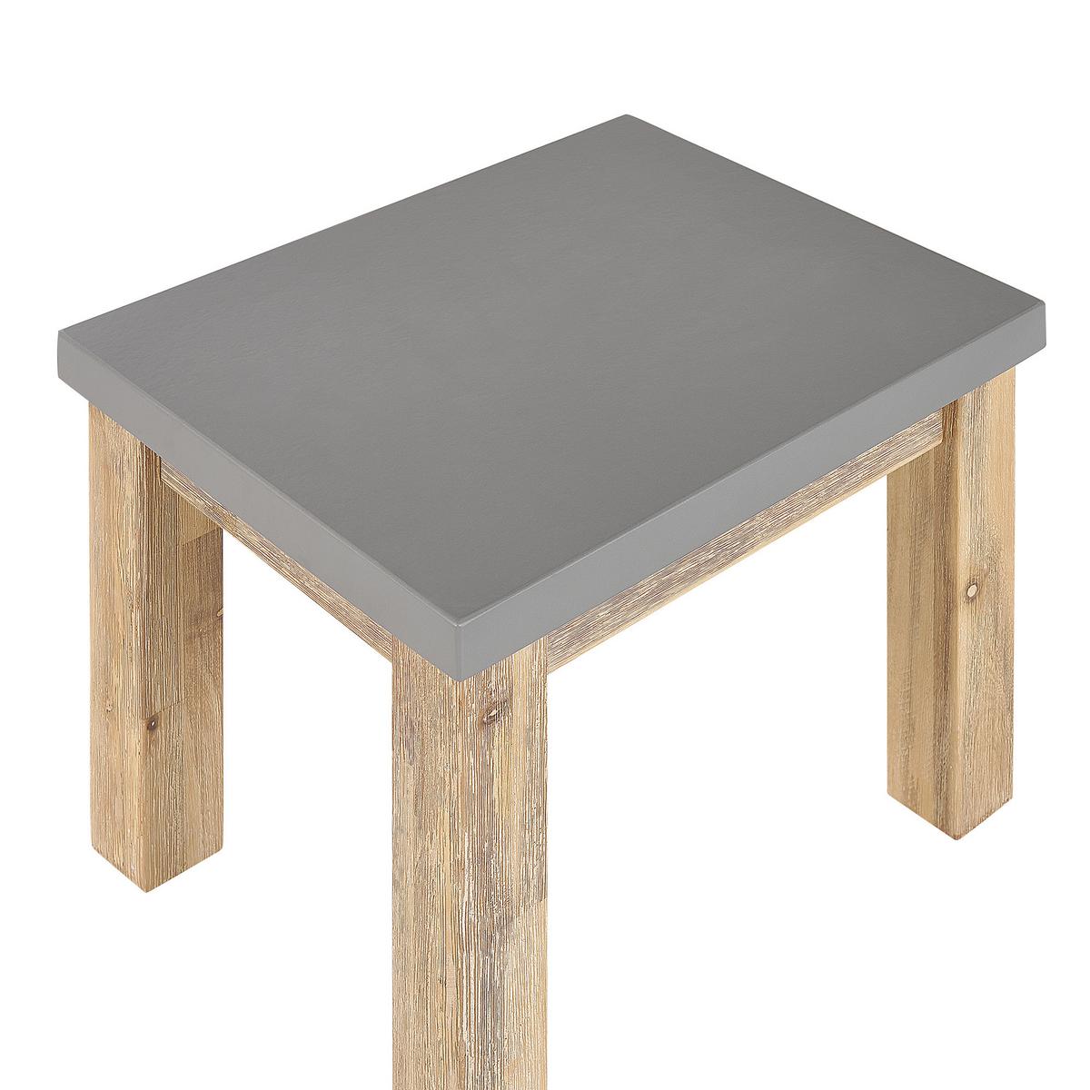 GARTENSTUHL Akazienholz grau Ostuni - Grau, Stein (50/45/40cm) - Beliani