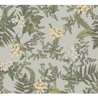 VLIESTAPETE Grün 53/1005 cm - Grau, Textil (53/1cm) - KUNSTLOFT