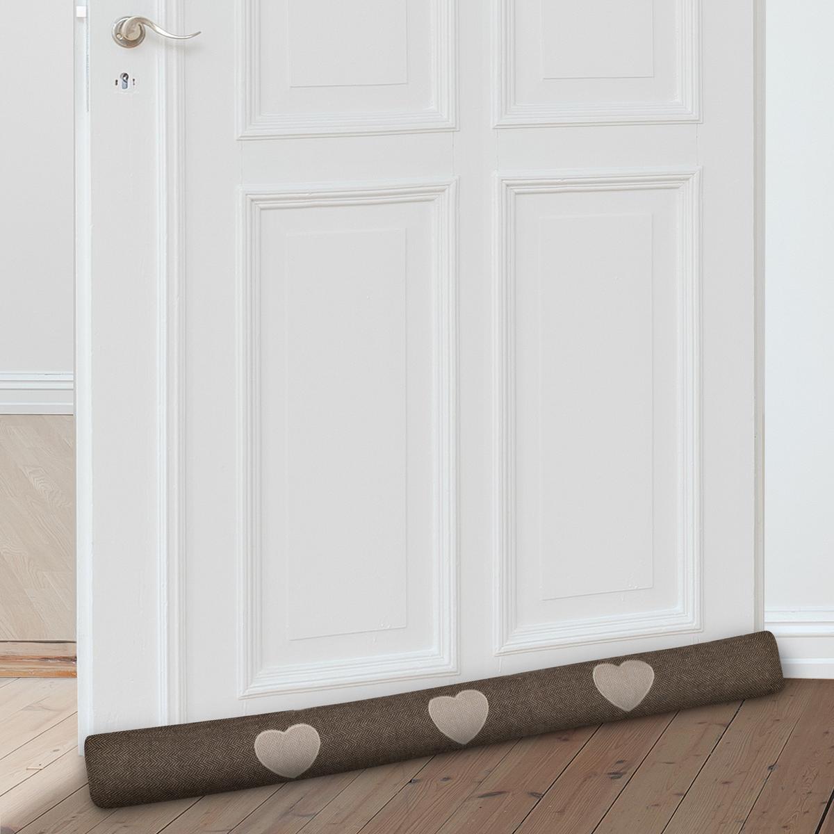 ZUGLUFTSTOPPER Tuuli HR 8x90cm Braun (2tlg) - Braun, Textil (8/90cm) - Beautissu 