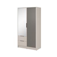 DREHTÜRENSCHRANK NELIANA 105/200/51 cm 2-türig mit Spiegel Kaschmir - Kaschmir, Holzwerkstoff (105/200/51cm) - MASSENO