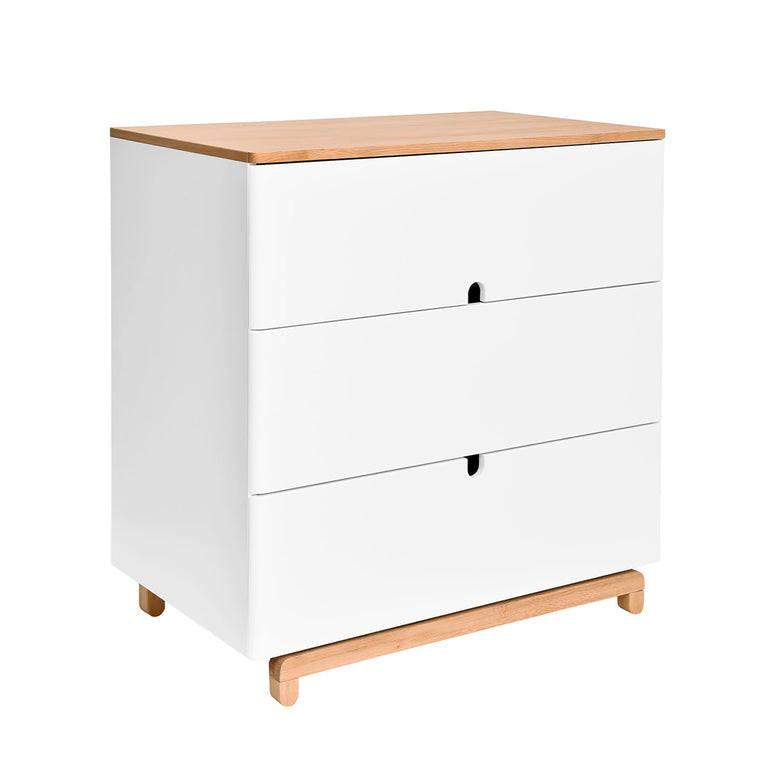 KOMMODE Weiß und Holz - Weiß, Holzwerkstoff (90/90/50cm) - Petits-meubles