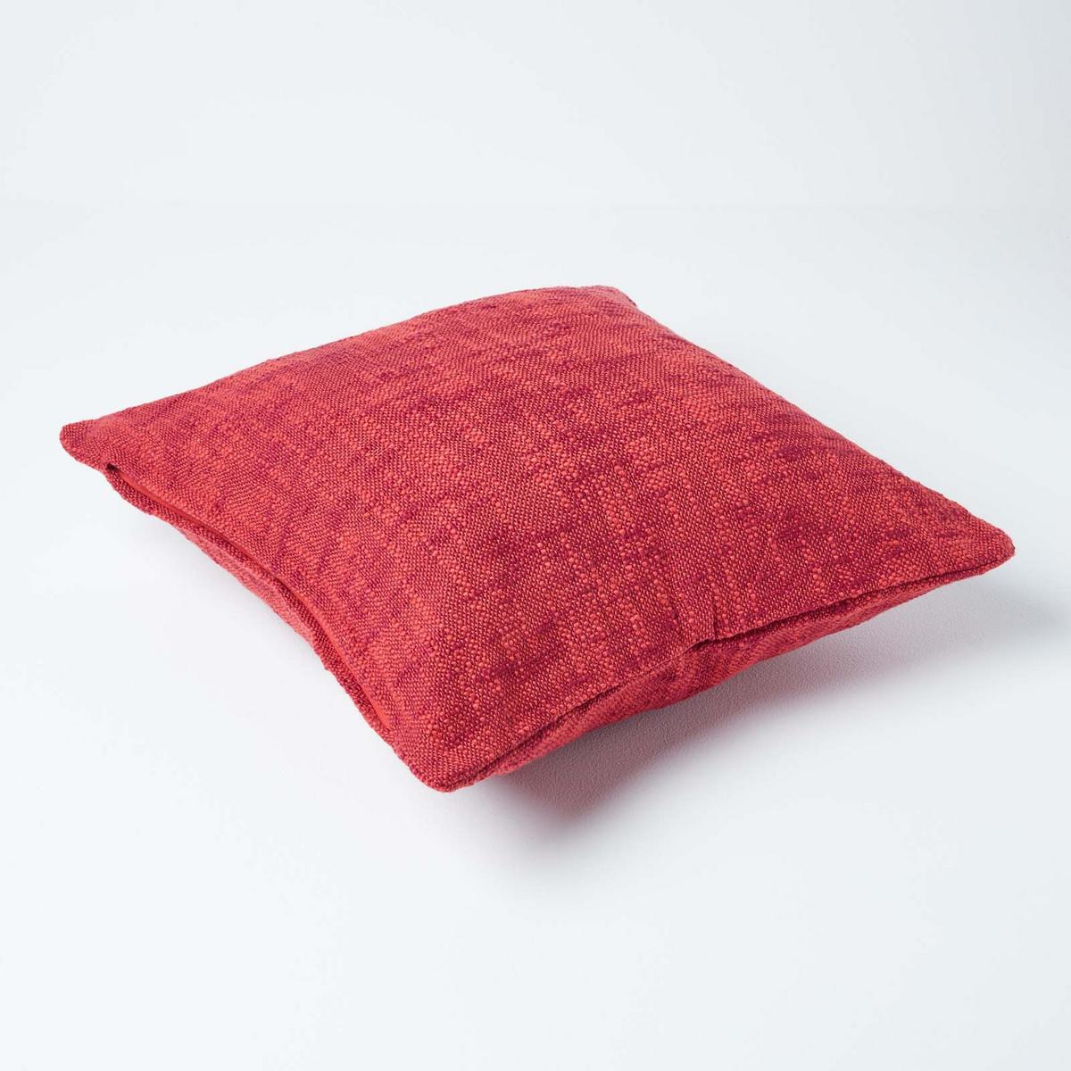 KISSENHÜLLE Nirvana Slub 45/45 cm, 100% Baumwolle - Orange, Textil (45/45cm) - Homescapes