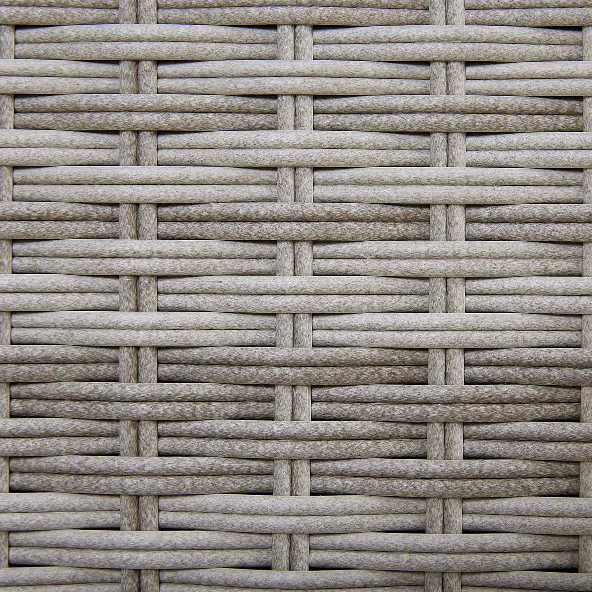 AUFLAGENBOX Rattan grau 158/63 cm Modena - Grau, Kunststoff (158/66/63cm) - Beliani
