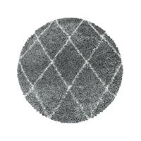 HOCHFLORTEPPICH DOLOMIT, geometrisch, Grau, Ø 160 cm - Grau, Textil (160/160cm) - KADIMA DESIGN