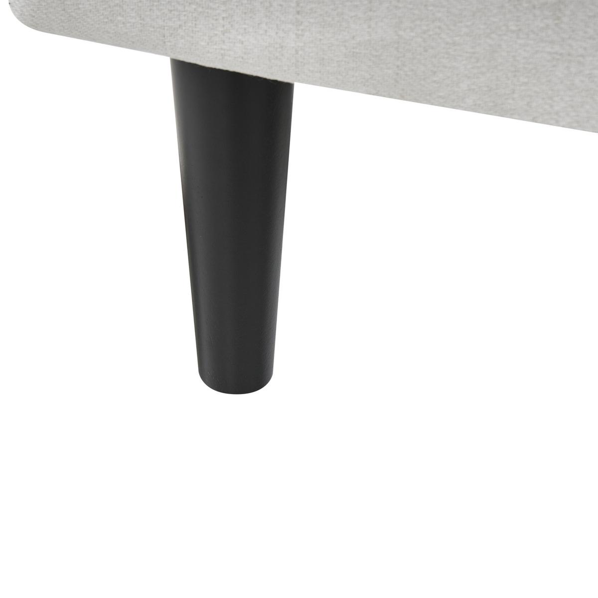 CHAISELONGUE-LINKSSEITIGE Stoff Cremeweiß Yvoire - Creme/Schwarz, Textil (68/72/151cm) - Beliani
