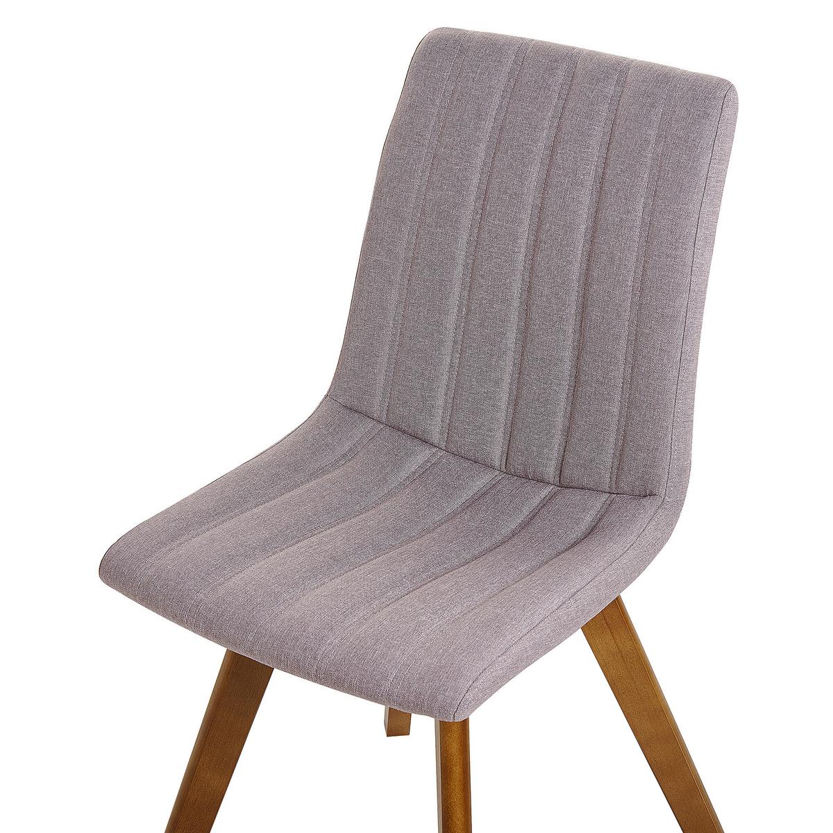 ESSZIMMERSTUHL 2er-Set Polsterbezug Grau Calgary - Grau, Holz/Textil (45/84/53cm) - Beliani