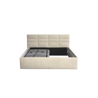 POLSTERBETT Athena Beige 100 x 200 x 32 cm Stauraum ohne hydraulische Funktion Mit hochwertiger Matratze H2 (bis 100 kg) und Lattenrost - Beige, Holz (100/200cm) - Halmon Schlafkomfort Betten 