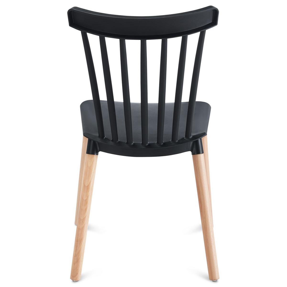 ESSZIMMERSTUHL RAVI 4er-Set schwarz - Schwarz, Kunststoff (43/81/40cm) - IDIMEX