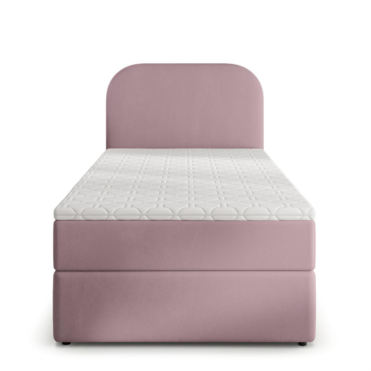 BOXBETT CERIA 100x200 cm mit Matratze und Topper - Rosa - Rosa, Holz/Textil (100/200cm) - MASSENO