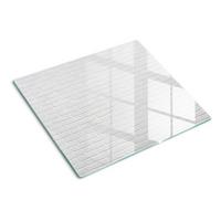 GLASPLATTE 60x52 cm Ziegelmauer - Weiß, Glas (60/0.4/52cm) - TULUP