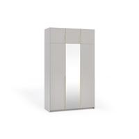 DREHTÜRENSCHRANK THALIA 148/250/58cm 3-türig mit Spiegel Kaschmir - Kaschmir, Holzwerkstoff (148/250/58cm) - MASSENO