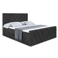 BOXBETT LEPARO-Z - 200 x 200 - H4 - Schwarz - Schwarz, Holzwerkstoff (200/200cm) - ALTDECOR
