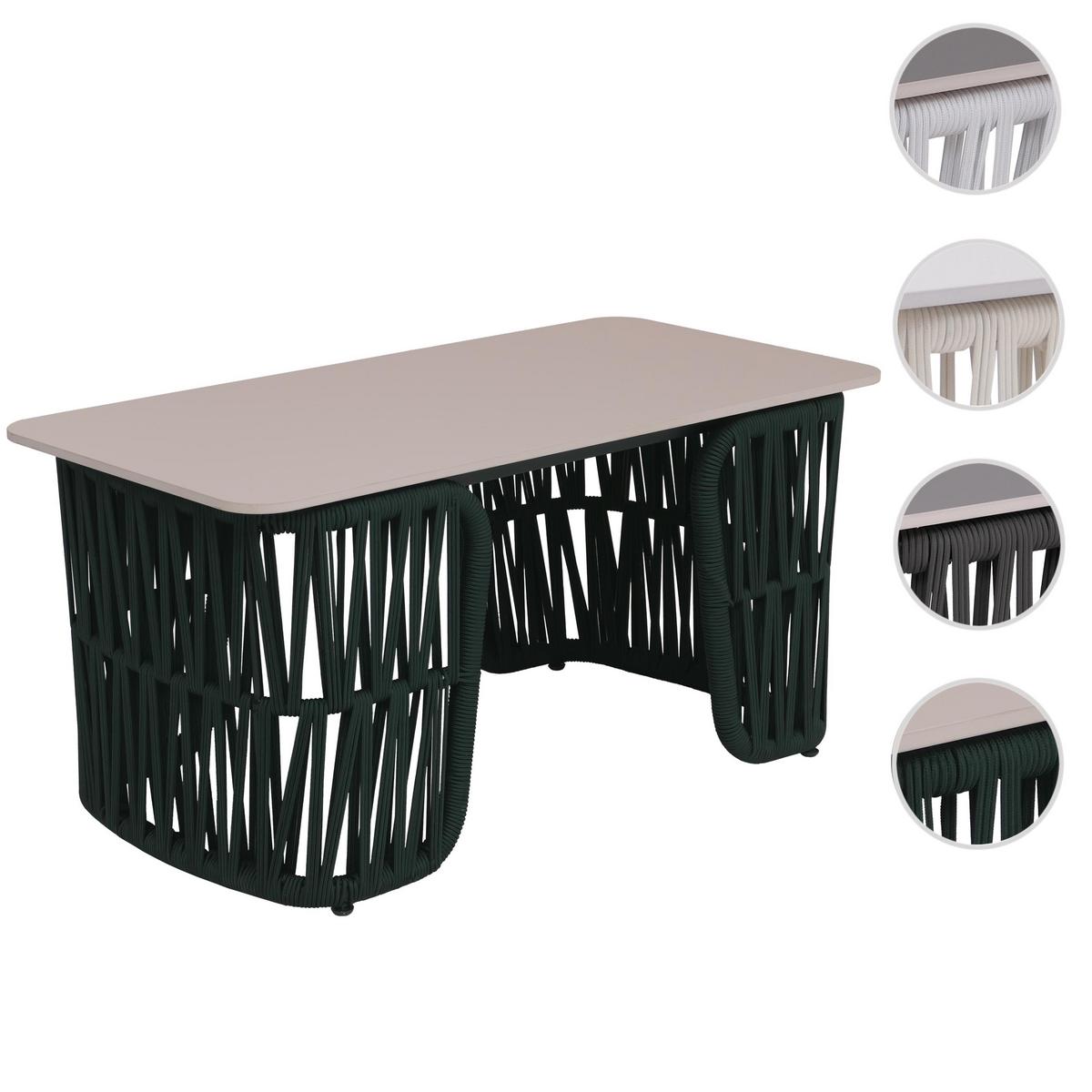 LOUNGETISCH eckig Grün, Cremeweiß - Weiß/Grün, Metall (45/90/43cm) - MCW