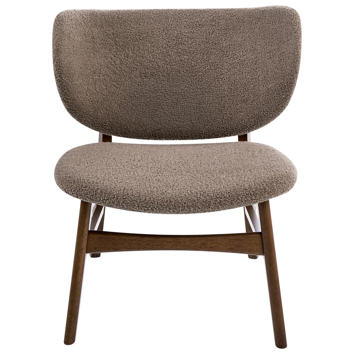 SESSEL Bouclé Taupe Day - Taupe, Textil (62/70/69cm) - Beliani