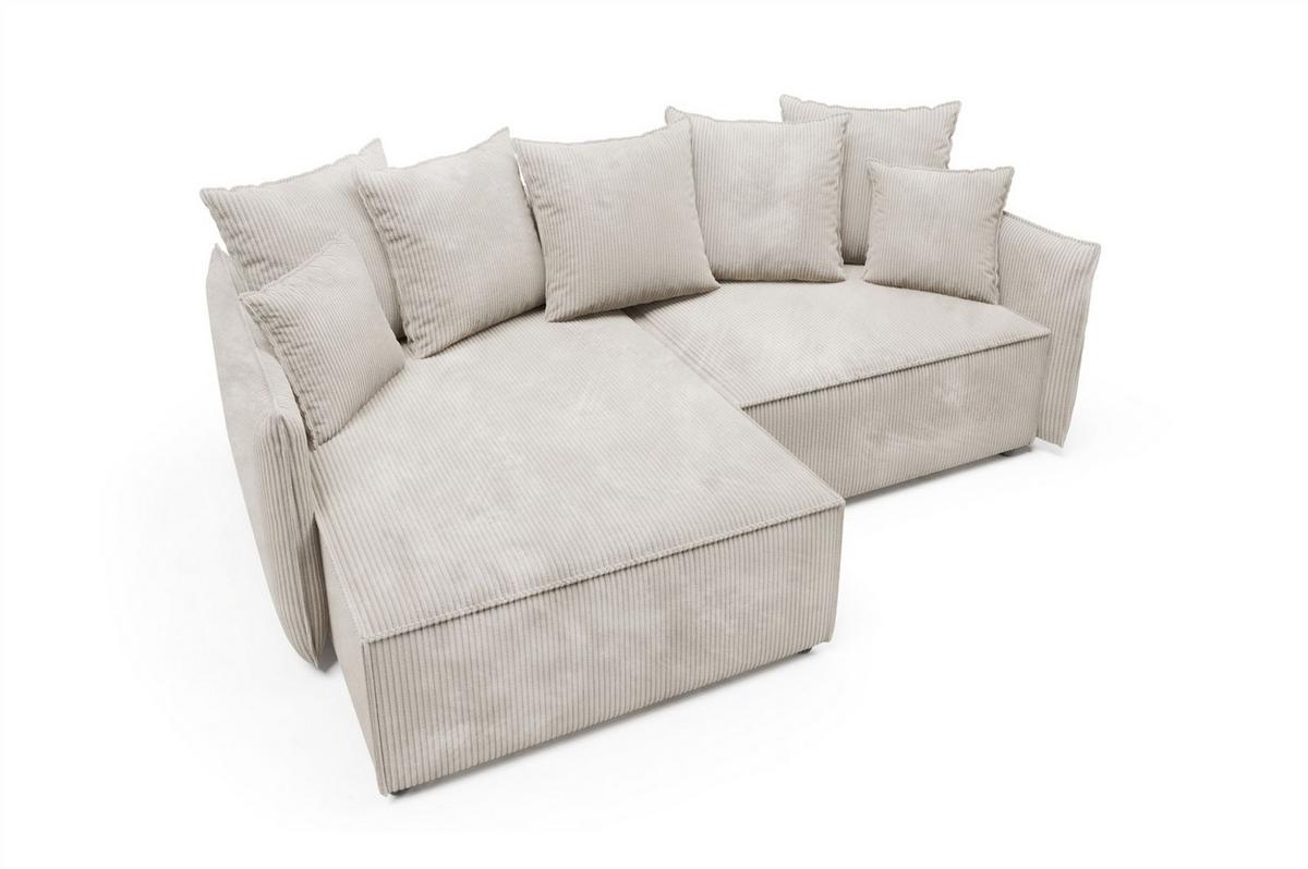 ECKSOFA Minea Mit Schlaffunktion - Grün, Holzwerkstoff/Textil (221/153cm) - Fun Möbel