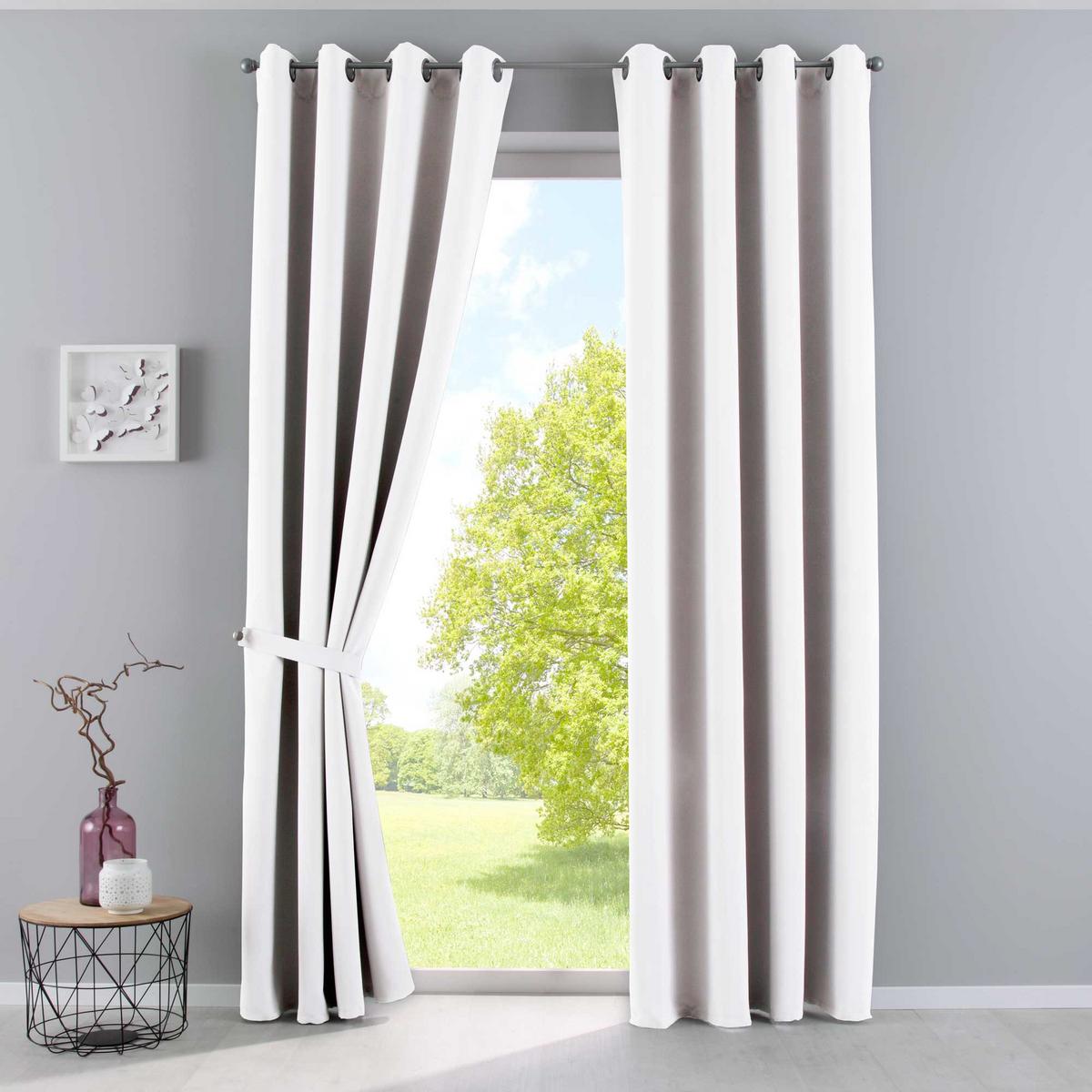 VORHANG »NEW YORK« HxB 245x295 cm Weiß - Weiß, Textil (295/245cm) - Gardinenbox