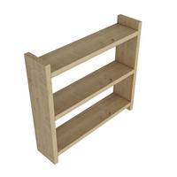 WANDREGAL für die Küche mit 3 Ablagen 44/10/40 cm - Eichefarben, Holzwerkstoff (10/40/13cm) - Calicosy