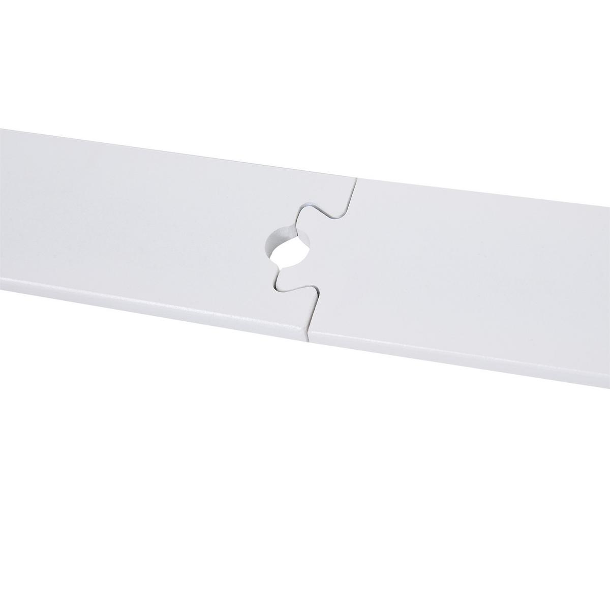 SCHIEBETÜREN-BESCHLAGSATZ 183 cm Komplett-Set mit Schienen, Rollen Weiß - Weiß, Metall (4/0.6/183cm) - HOMCOM