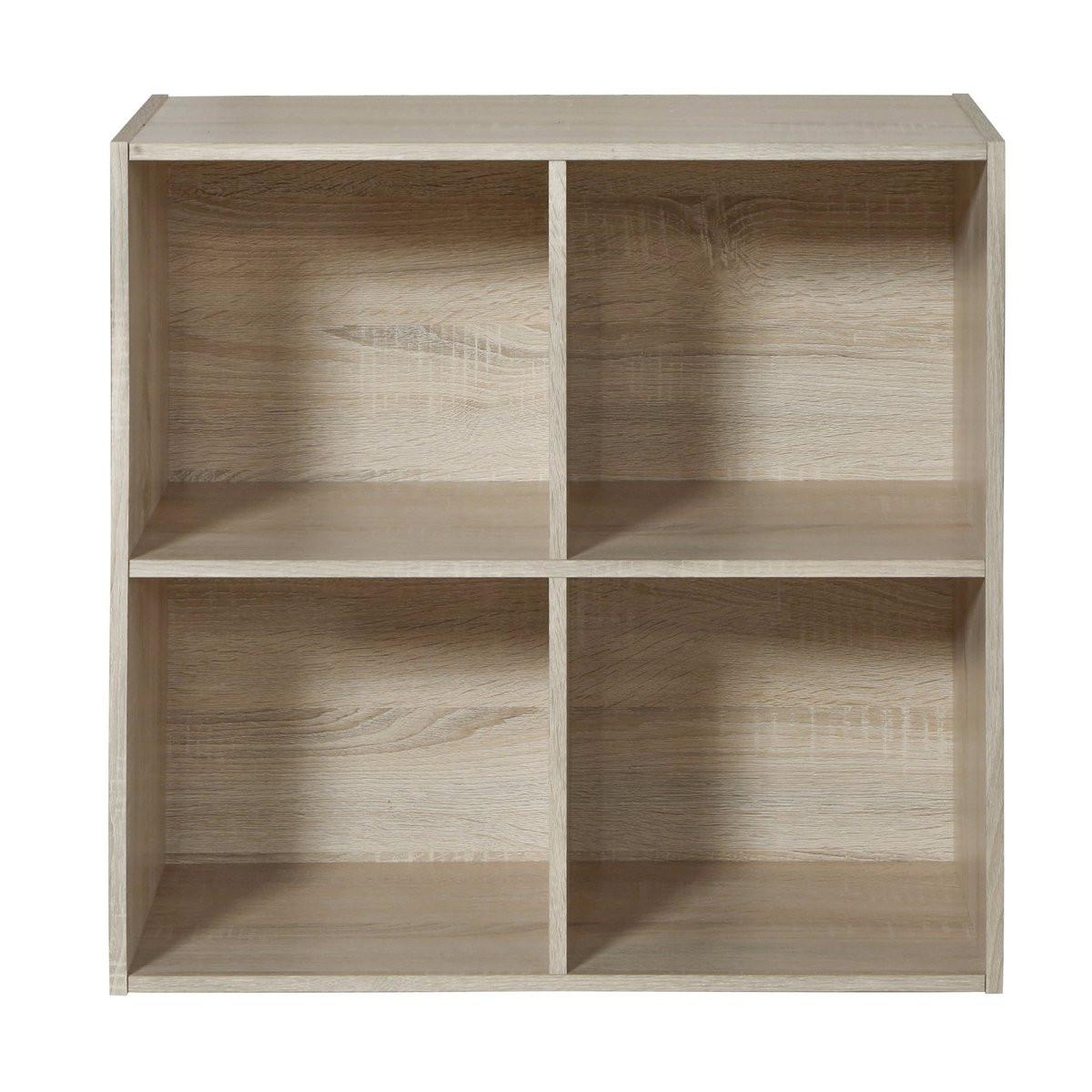 REGALMÖBEL mit 4 Fächern 29,5/61,5/29,5 cm - Eichefarben, Holzwerkstoff (61.5/61.5/29.5cm) - Calicosy