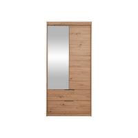 KLEIDERSCHRANK Majorka 103 - Schwarz/Eiche Artisan, Holzwerkstoff/Kunststoff (103/213/60cm) - MIRJAN24