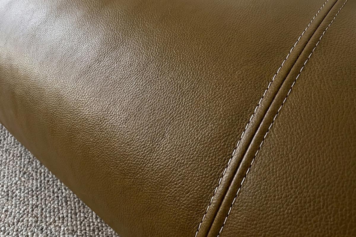 POLSTERHOCKER CELESTE Dunkelgrün Leder - Dunkelgrün, Leder/Kunststoff (120/48/80cm) - KAWOLA