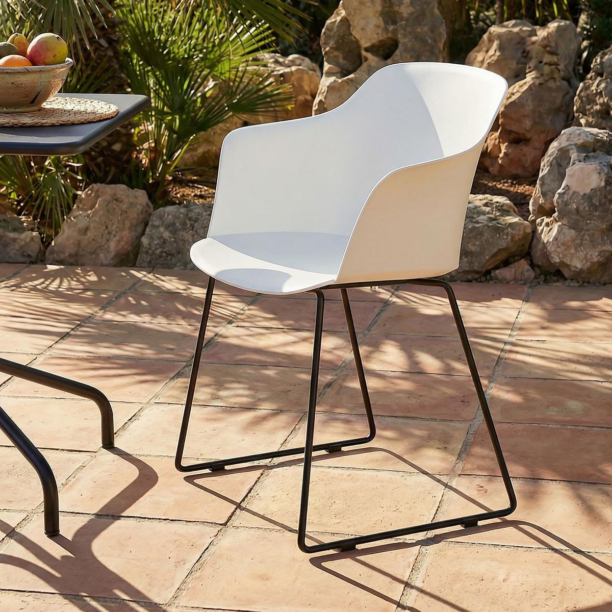 GARTENSTÜHLE FORO 4ER-SET - Weiß, Textil (58/82/52cm) - IDIMEX
