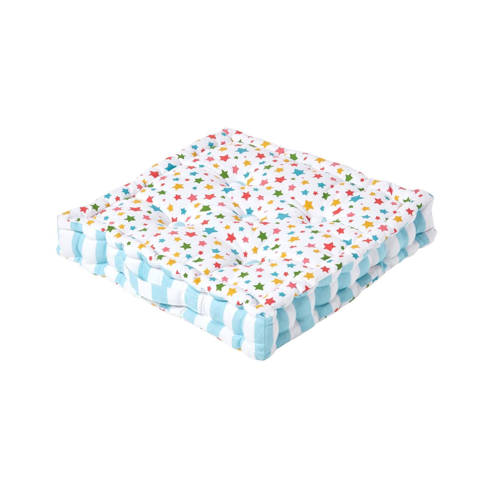 SITZKISSEN Sterne bunt 50/50/10 cm - Multicolor, Textil (50/50/10cm) - Homescapes