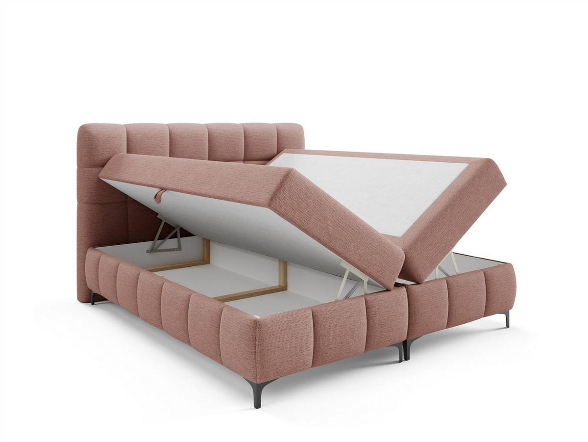 BOXBETT Sophie In Aragon - Rosa, Holzwerkstoff/Textil (200/200cm) - Fun Möbel