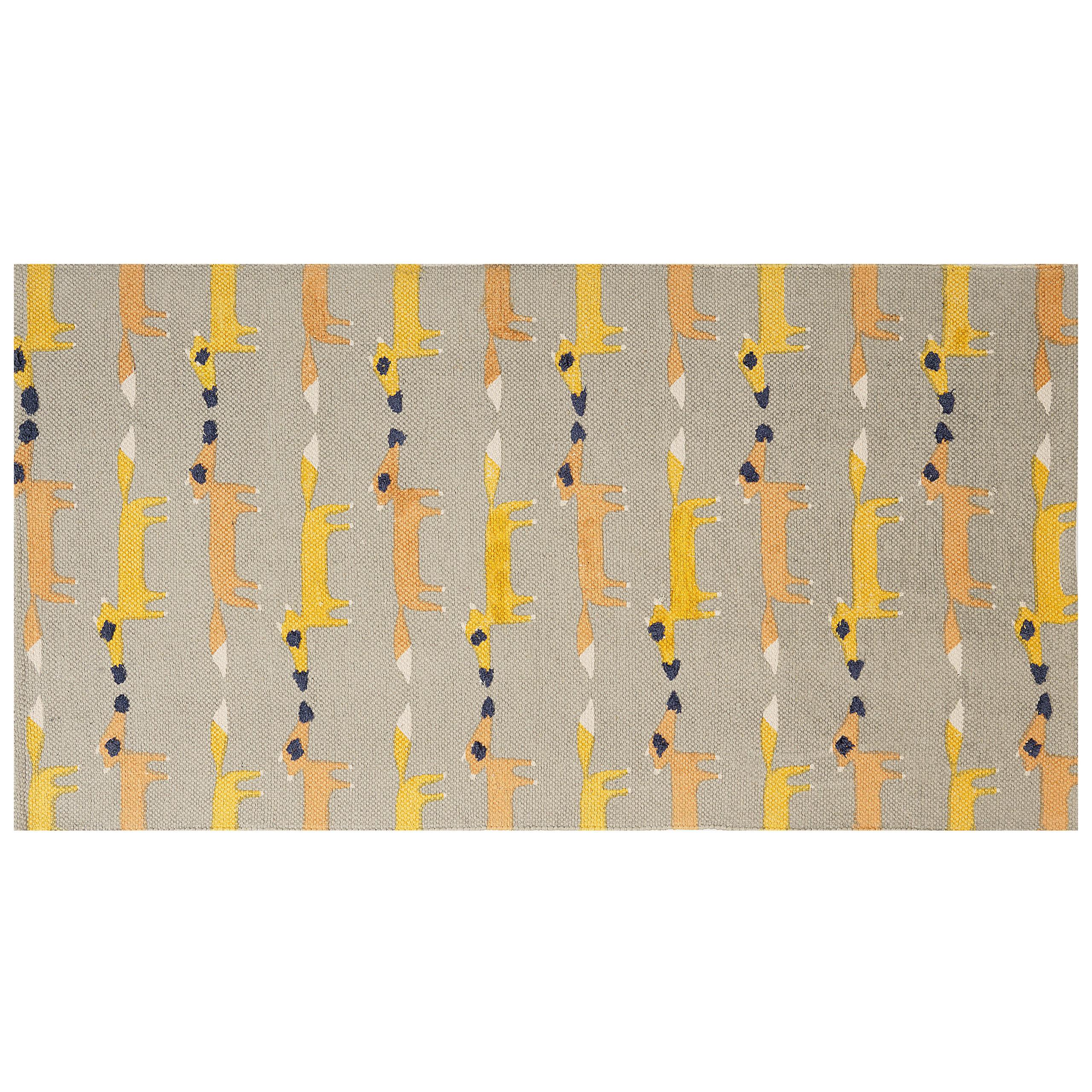 KURZFLOR-KINDERTEPPICH Bankgo 150/80 cm - Grau, Textil (80/150cm) - Beliani