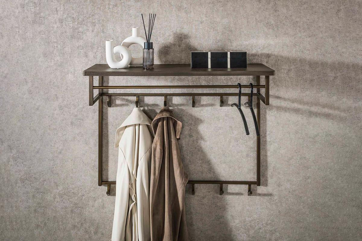 GARDEROBE AUREA Bronze Metall - Bronzefarben, Metall (100/80/33cm) - KAWOLA