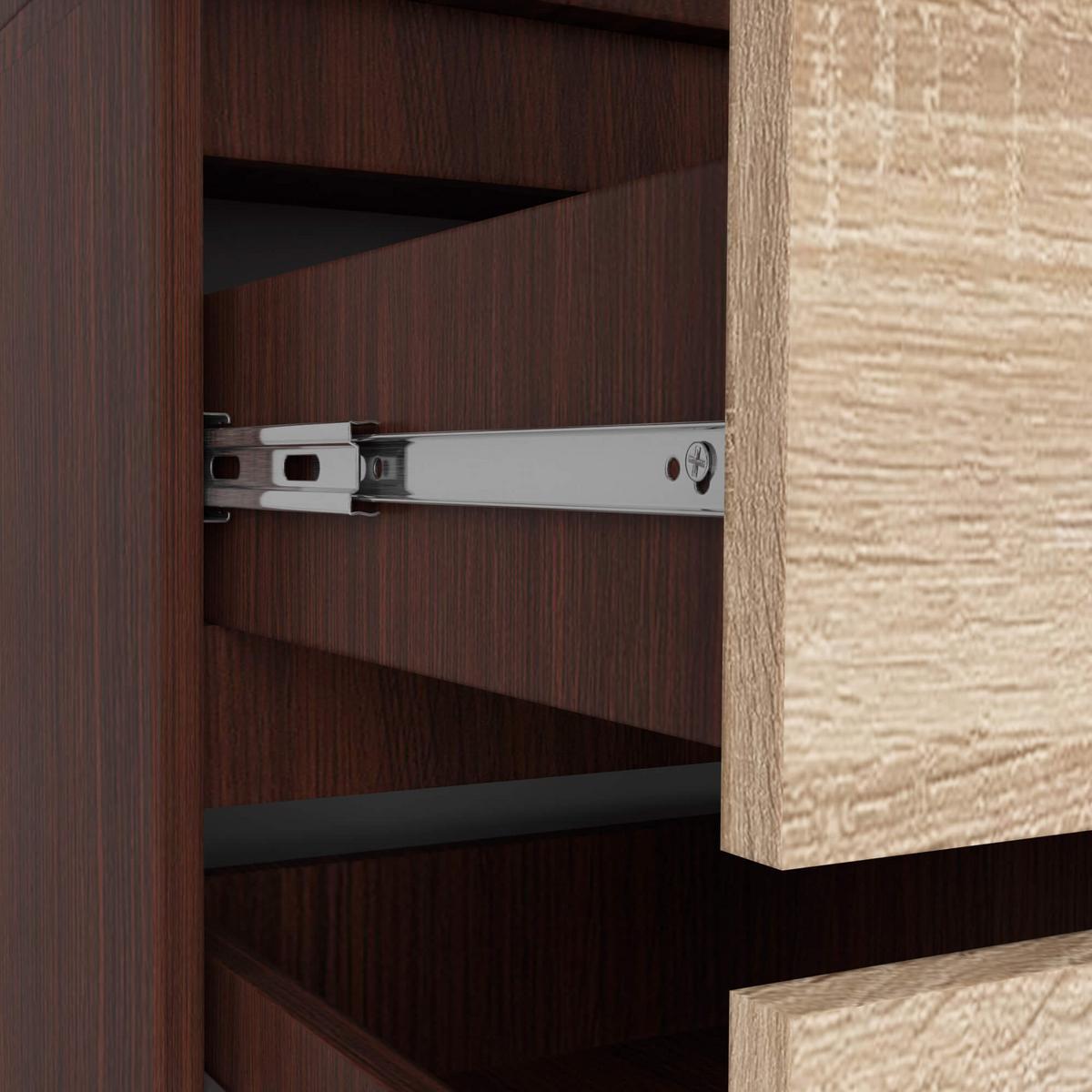 KLEIDERSCHRANK Dunkelbraun, Eiche Sonoma 180/90/51 - Dunkelbraun, Holzwerkstoff (90/180/51cm) - RAUMHIRSCH FURNITURE