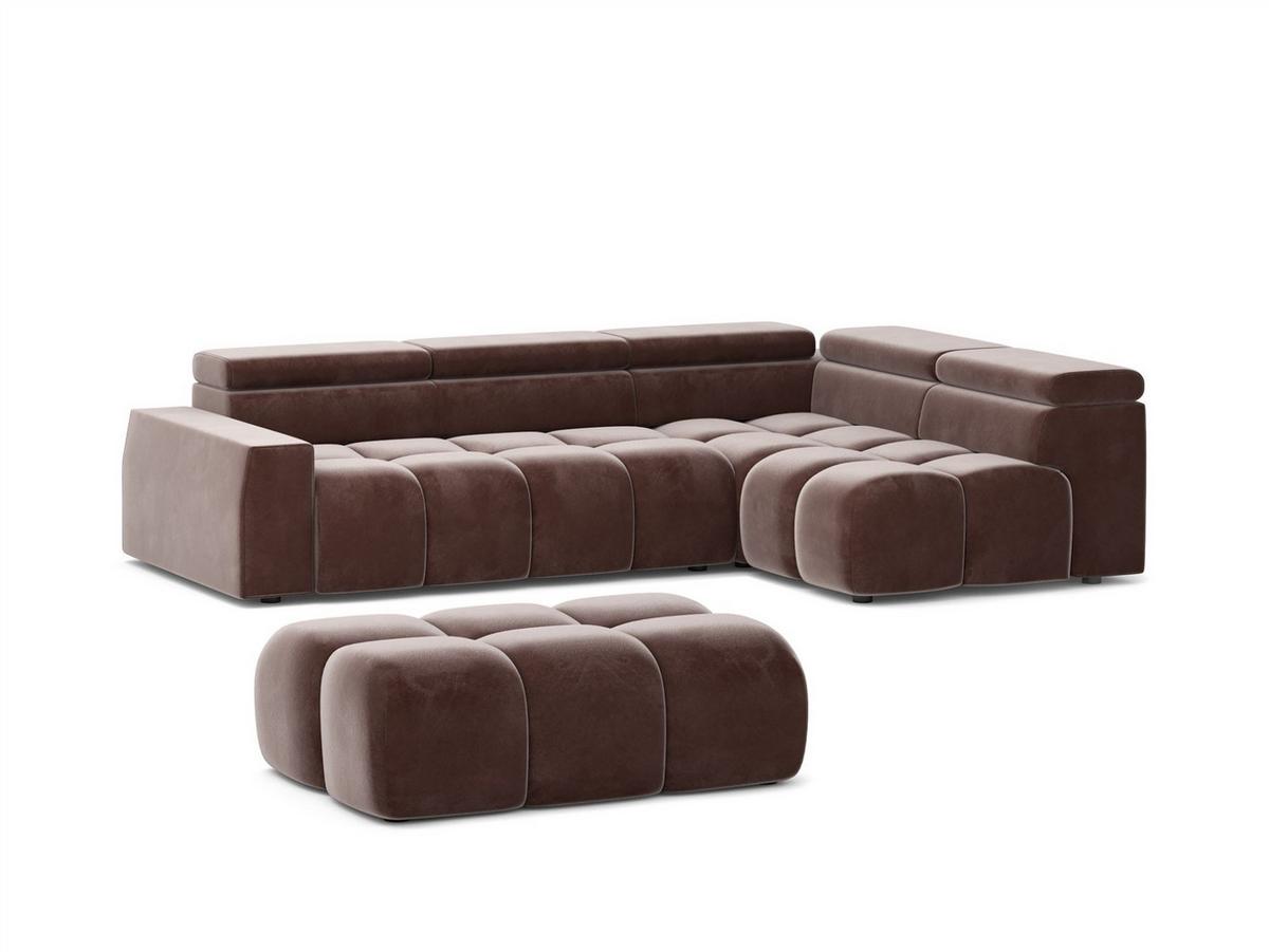 ECKSOFA Darcy - Braun, Holzwerkstoff/Textil (305/210cm) - Fun Möbel
