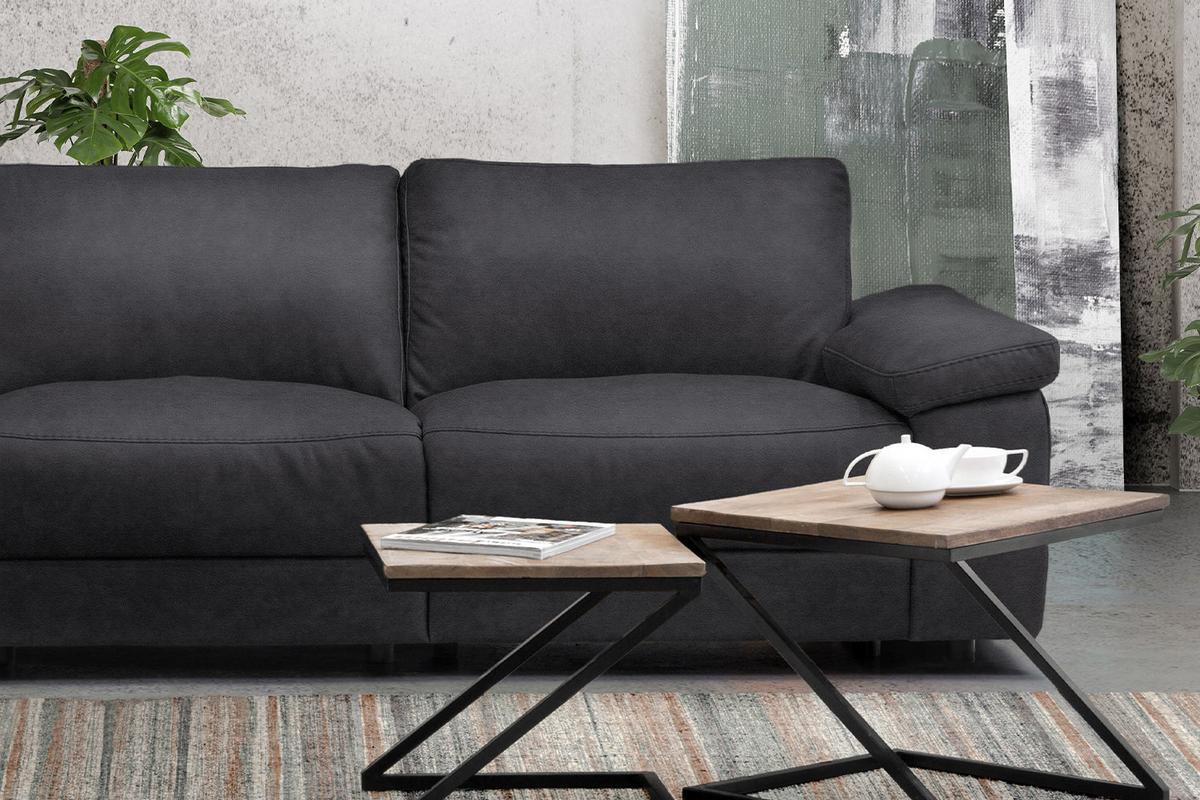 ECKSOFA XL MOTORISCHER RELAXFUNKTION LOLA Schwarz Webstoff Relaxfunktion - Schwarz, Textil (304/178cm) - KAWOLA
