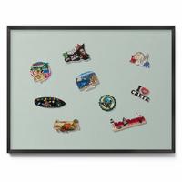 MAGNETTAFEL 80x60 cm Schwarzer Rahmen Seladongrün - Grün, Metall (80/60/0.4cm) - TULUP