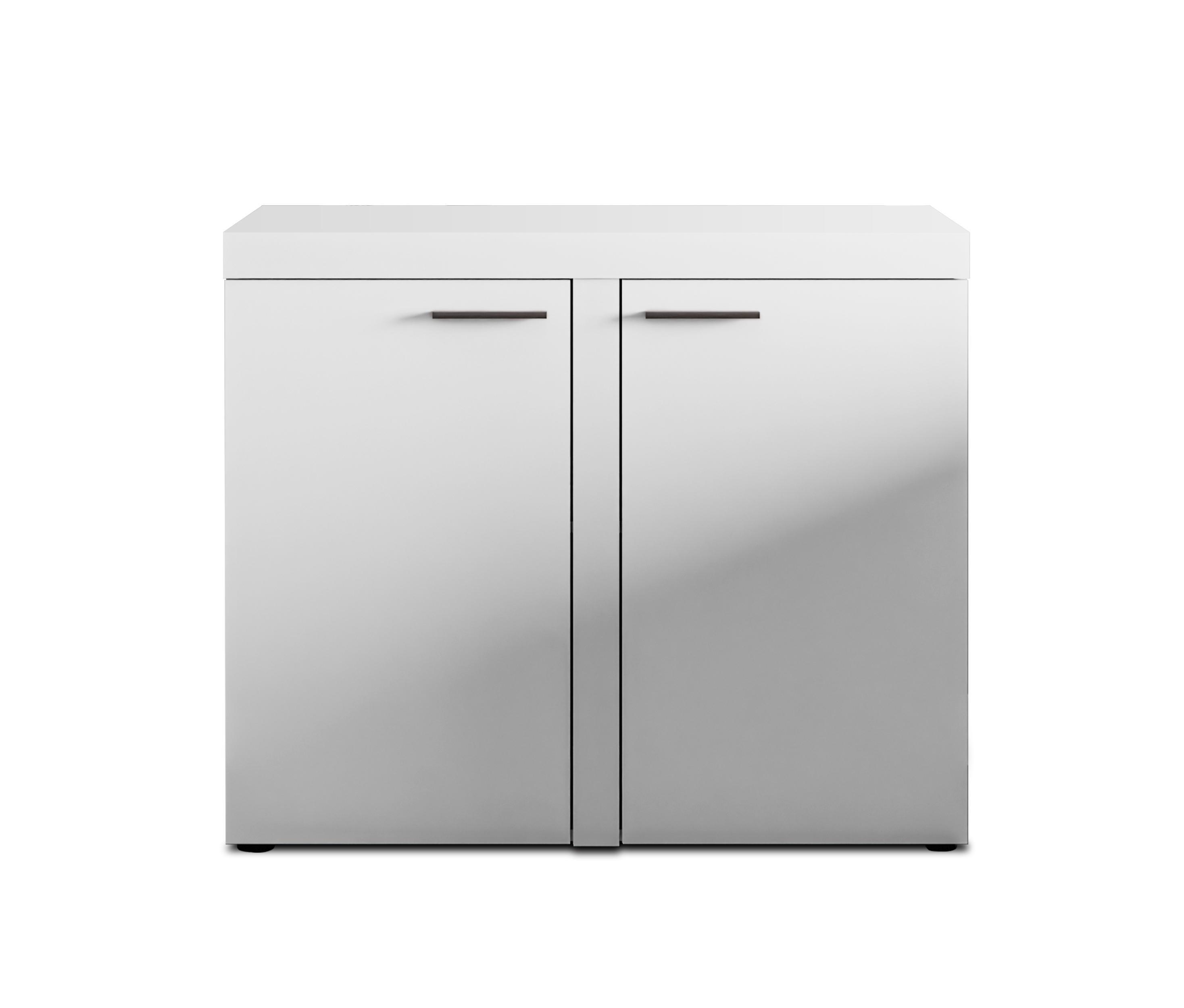 SIDEBOARD Spacoro 2D Weiß 97,2/82/40,3 cm – Schmale Kommode Eleganz für Ihr Zuhause - Weiß, Holzwerkstoff/Kunststoff (97/82/40cm) - AX Living